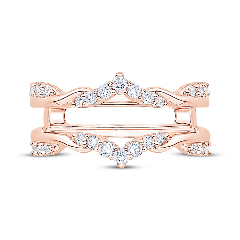 Main Image 3 of Now + Forever Diamond Chevron Enhancer Ring 1/3 ct tw 14K Rose Gold
