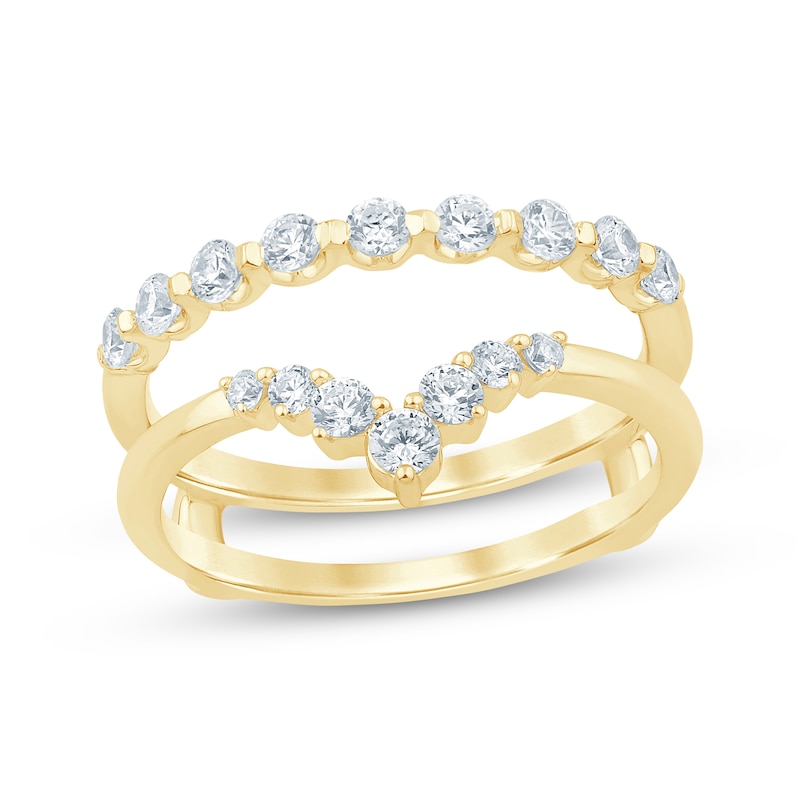 Main Image 1 of Now + Forever Diamond Chevron Enhancer Ring 5/8 ct tw 14K Yellow Gold