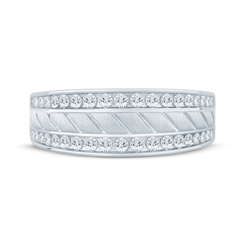 Main Image 3 of Now + Forever Men's Diamond Wedding Band 1/2 ct tw 10K White Gold