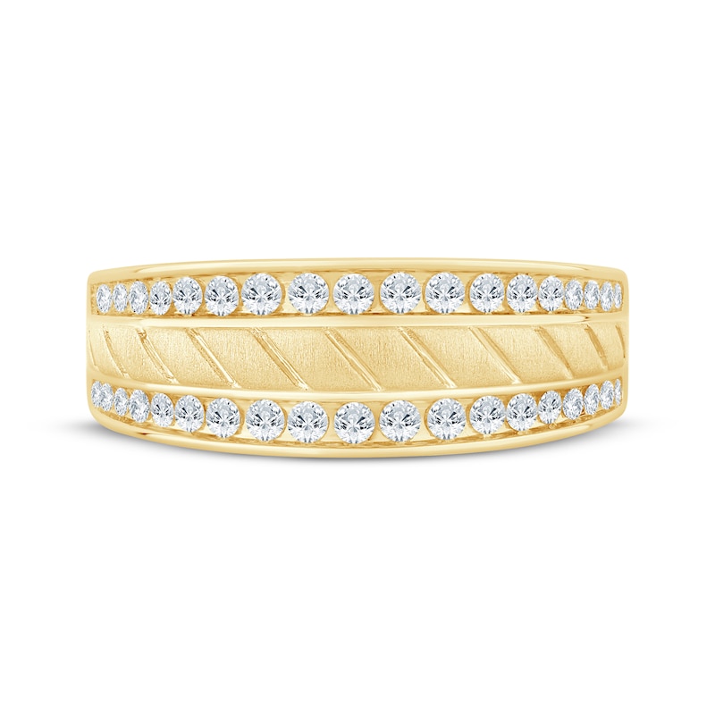 Main Image 3 of Now + Forever Men's Diamond Wedding Band 1/2 ct tw 10K Yellow Gold