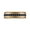 Thumbnail Image 3 of Now + Forever Men's Black Diamond Wedding Band 1/2 ct tw 14K Yellow Gold