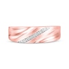 Thumbnail Image 4 of Now + Forever Men's Diamond Accent Diagonal Wedding Band 10K Rose Gold