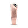 Thumbnail Image 2 of Now + Forever Men's Black Diamond Three-Stone Wedding Band 1/5 ct tw 10K Rose Gold