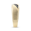 Thumbnail Image 2 of Now + Forever Men's Black Diamond Three-Stone Wedding Band 1/5 ct tw 10K Yellow Gold