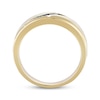 Thumbnail Image 3 of Now + Forever Men's Black Diamond Three-Stone Wedding Band 1/5 ct tw 10K Yellow Gold