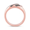 Thumbnail Image 3 of Now + Forever Men's Black & Champagne Diamond Wedding Band 1/3 ct tw 10K Rose Gold