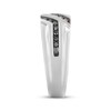 Thumbnail Image 2 of Now + Forever Men's Black & Champagne Diamond Wedding Band 1/3 ct tw 10K White Gold