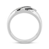 Thumbnail Image 3 of Now + Forever Men's Black & Champagne Diamond Wedding Band 1/3 ct tw 10K White Gold