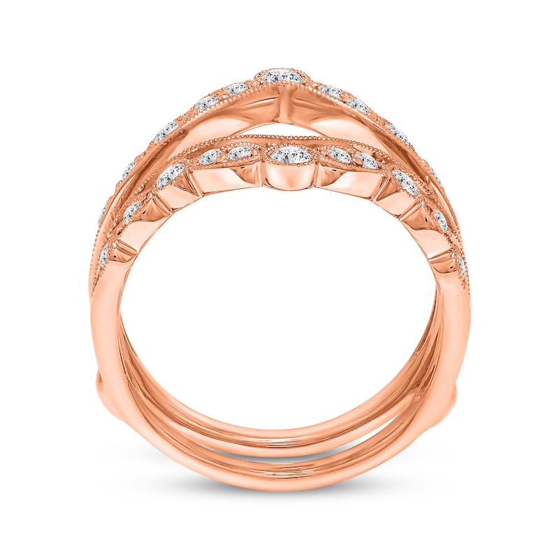 Main Image 3 of Now + Forever Diamond Milgrain Enhancer Ring 1/2 ct tw 14K Rose Gold