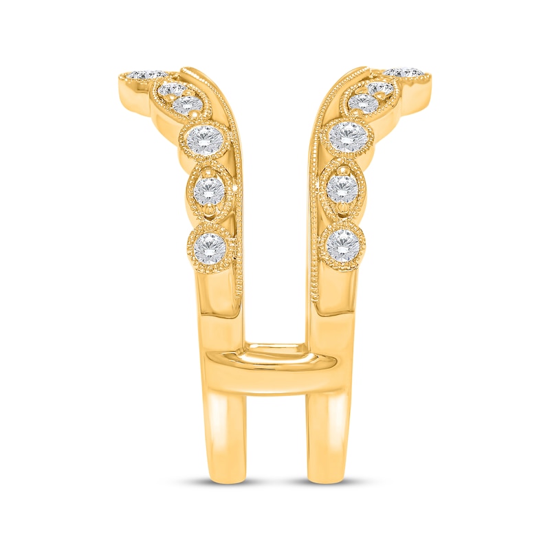 Main Image 2 of Now + Forever Diamond Milgrain Enhancer Ring 1/2 ct tw 14K Yellow Gold
