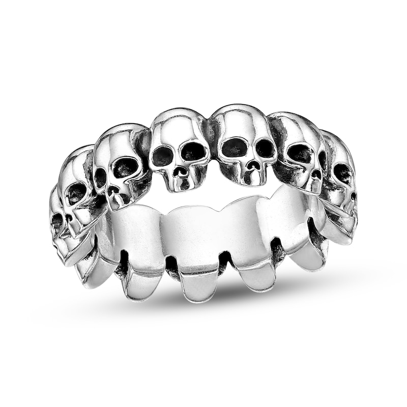 Main Image 1 of Men's Skull Ring Sterling Silver