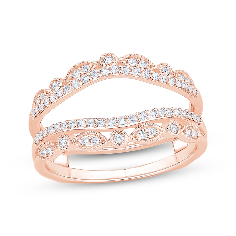 Main Image 1 of Now + Forever Diamond Vintage-Style Enhancer Ring 1/3 ct tw 14K Rose Gold