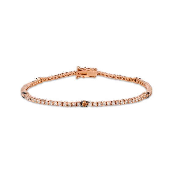 Le Vian Diamond Station Bracelet 1-1/2 ct tw 14K Strawberry Gold 7.25"