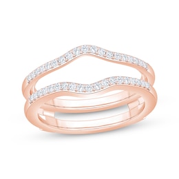 Now + Forever Diamond Contour Enhancer Ring 1/4 ct tw 14K Rose Gold