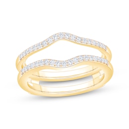 Now + Forever Diamond Contour Enhancer Ring 1/4 ct tw 14K Yellow Gold