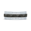 Thumbnail Image 3 of Now + Forever Men's Diamond Black Stripe Wedding Band 1/2 ct tw 10K White Gold