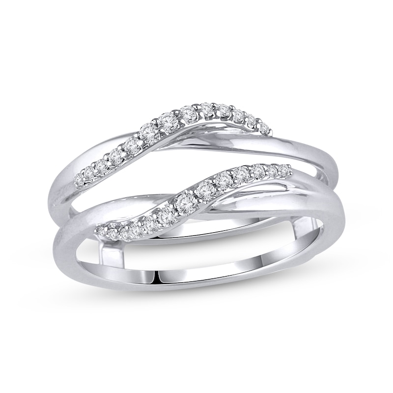 Main Image 1 of Now + Forever Diamond Curved Enhancer Ring 1/6 ct tw 14K White Gold