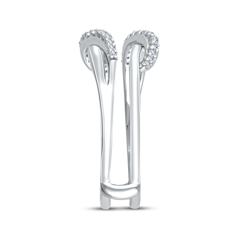 Main Image 2 of Now + Forever Diamond Curved Enhancer Ring 1/6 ct tw 14K White Gold