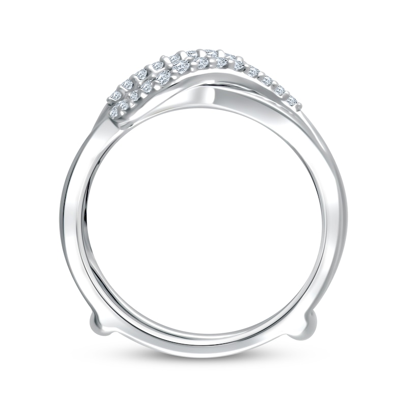 Main Image 3 of Now + Forever Diamond Curved Enhancer Ring 1/6 ct tw 14K White Gold