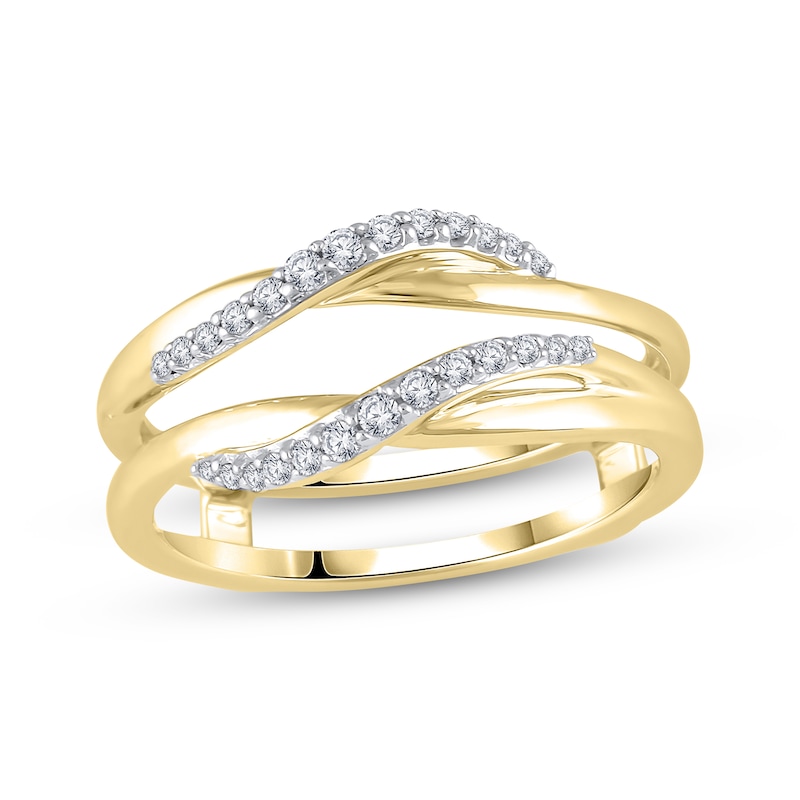 Main Image 1 of Now + Forever Diamond Curved Enhancer Ring 1/6 ct tw 14K Yellow Gold