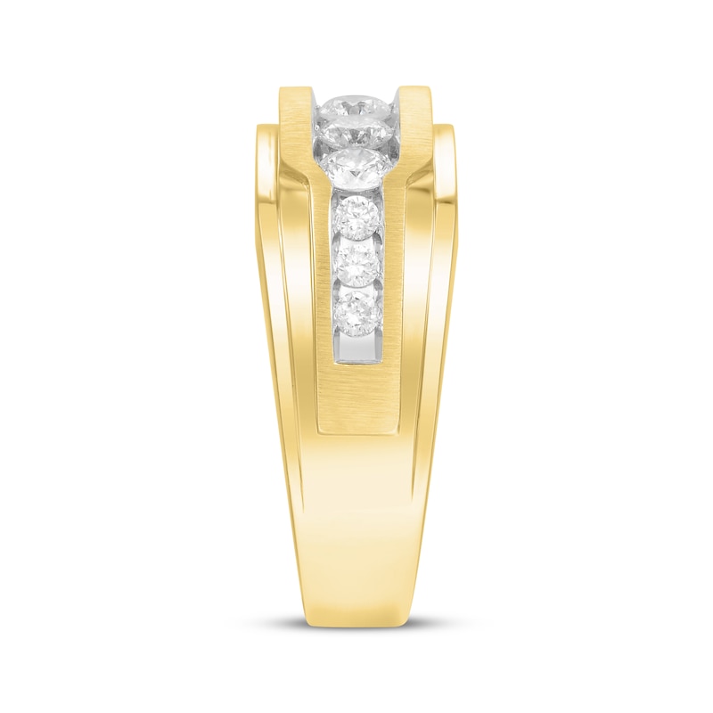 Main Image 3 of Now + Forever Men's Diamond Wedding Band 1 ct tw 10K Yellow Gold