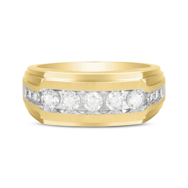 Main Image 4 of Now + Forever Men's Diamond Wedding Band 1 ct tw 10K Yellow Gold