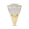 Thumbnail Image 3 of Men's Baguette & Round-Cut Multi-Diamond Oval Ring 2 ct tw 10K Yellow Gold