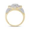 Thumbnail Image 4 of Men's Baguette & Round-Cut Multi-Diamond Oval Ring 2 ct tw 10K Yellow Gold