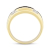 Thumbnail Image 3 of Now + Forever Men's Black & White Diamond Wedding Band 3/8 ct tw 10K Yellow Gold