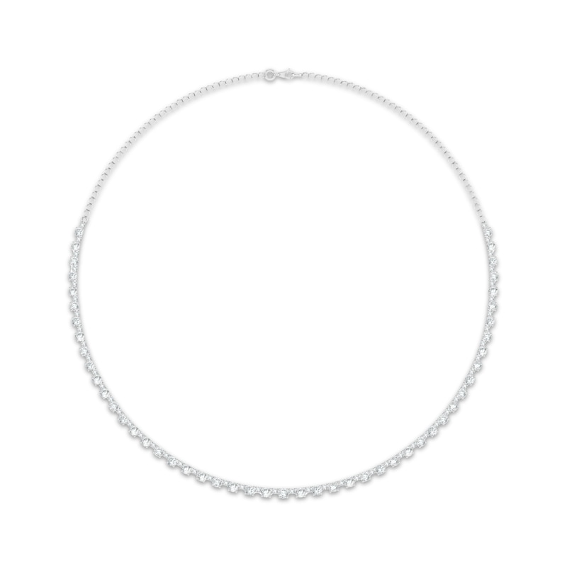 Main Image 1 of KAY Lab-Grown Diamonds Riviera Necklace 6 ct tw 10K White Gold 17&quot;