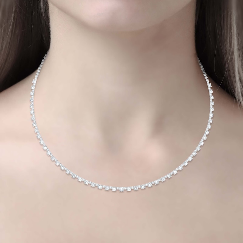 Main Image 2 of KAY Lab-Grown Diamonds Riviera Necklace 6 ct tw 10K White Gold 17&quot;
