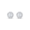 Thumbnail Image 2 of KAY Lab-Grown Diamonds Halo Stud Earrings 1-1/2 ct tw 10K White Gold