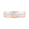 Thumbnail Image 3 of Now + Forever Men's Diamond Diagonal Wedding Band 1/4 ct tw 10K Rose Gold