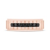 Thumbnail Image 3 of Now + Forever Men's Black Diamond Ribbed Wedding Band 3/4 ct tw 10K Rose Gold