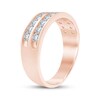 Thumbnail Image 2 of Now + Forever Men's Diamond Two-Row Channel Wedding Band 1 ct tw 10K Rose Gold