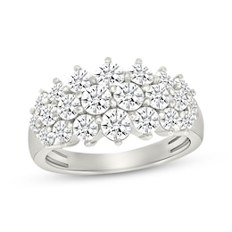 KAY Lab-Grown Diamonds Graduated Cluster Ring 2 ct tw 10K White Gold
