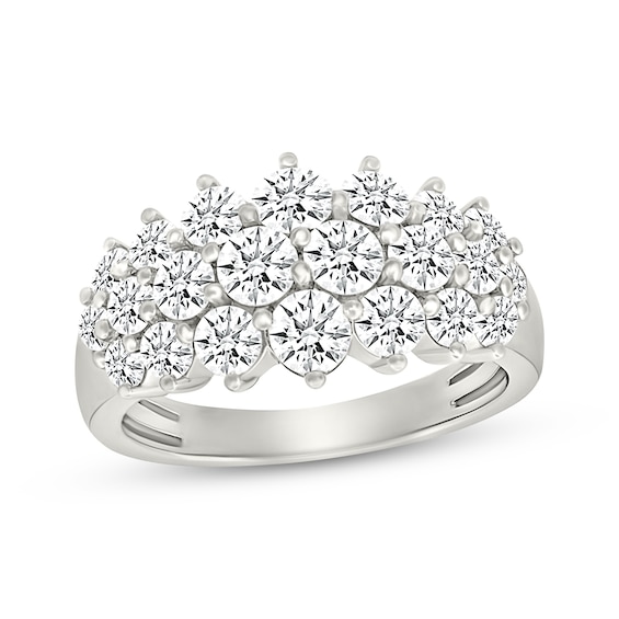 KAY Lab-Grown Diamonds Graduated Cluster Ring 2 ct tw 10K White Gold