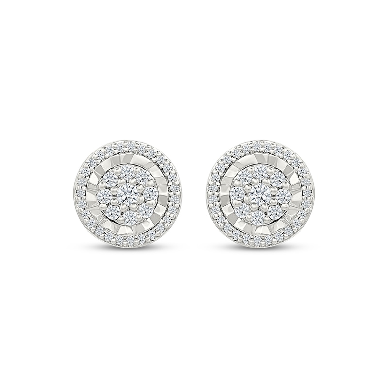Main Image 2 of Multi-Diamond Stud Earrings 1/4 ct tw Sterling Silver