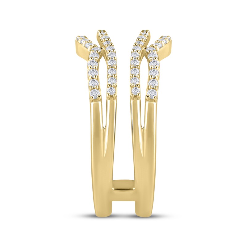 Main Image 2 of Now + Forever Diamond Curved Split Shank Enhancer Ring 1/2 ct tw 14K Yellow Gold