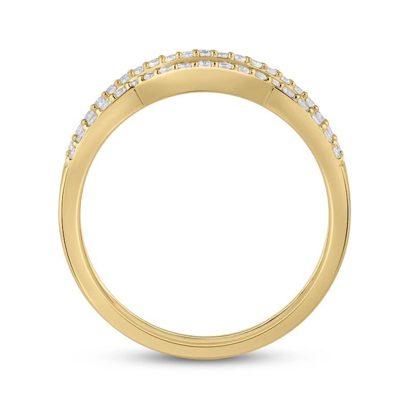 Main Image 3 of Now + Forever Diamond Curved Split Shank Enhancer Ring 1/2 ct tw 14K Yellow Gold