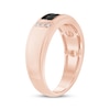 Thumbnail Image 2 of Now + Forever Men's Black & White Diamond Wedding Band 1/2 ct tw 10K Rose Gold