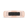 Thumbnail Image 3 of Now + Forever Men's Black & White Diamond Wedding Band 1/2 ct tw 10K Rose Gold