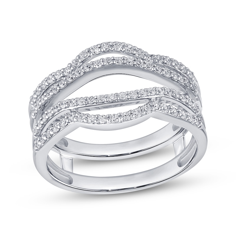 Main Image 1 of Now + Forever Diamond Curved Split Shank Enhancer Ring 1/2 ct tw 14K White Gold