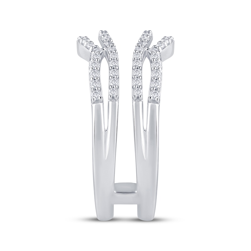 Main Image 2 of Now + Forever Diamond Curved Split Shank Enhancer Ring 1/2 ct tw 14K White Gold
