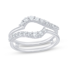 Now + Forever Diamond Bypass Wrap Ring 3/8 ct tw 14K White Gold
