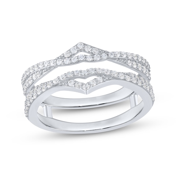 Now + Forever Diamond Crossover Enhancer Ring 1/2 ct tw 14K White Gold