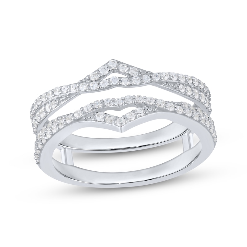Main Image 1 of Now + Forever Diamond Crossover Enhancer Ring 1/2 ct tw 14K White Gold