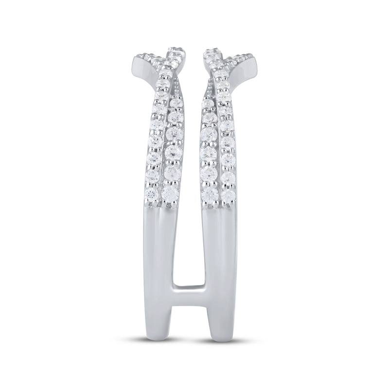 Main Image 2 of Now + Forever Diamond Crossover Enhancer Ring 1/2 ct tw 14K White Gold