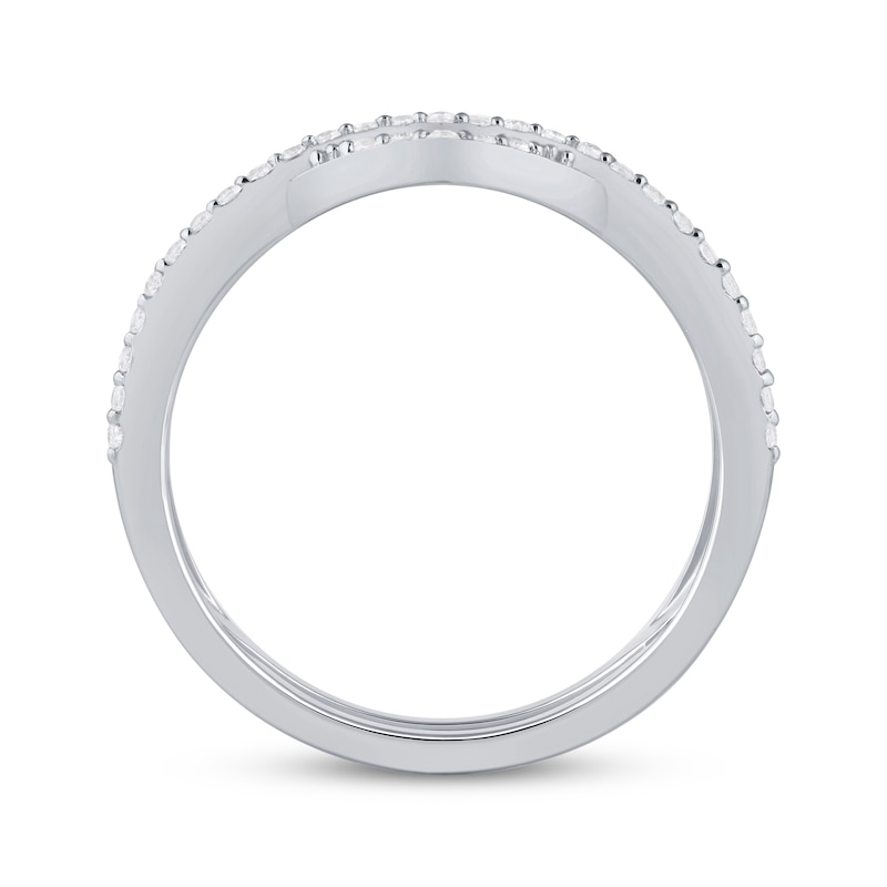 Main Image 3 of Now + Forever Diamond Crossover Enhancer Ring 1/2 ct tw 14K White Gold