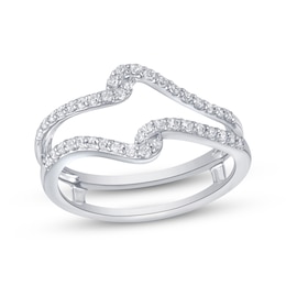 Now + Forever Diamond Bypass Enhancer Ring 1/3 ct tw 14K White Gold